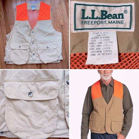 L.L Bean $129 Cotton Mesh Hunting Fishing Vest with Pockets NWOT Mens XL - Picture 15 of 15